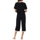 thumbnail image 3 of INSPIRE CHIC Conjunto de Pijama de Modal para Mujer Regreso a Clases Suave Camiseta de Manga Corta y Pantalones Capri Ropa de Dormir con Encaje para Primavera Verano M Negro, 3 of 6