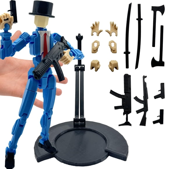 Figura de acción enttgo Mici20 de 20,6 cm, juguete articulado azul