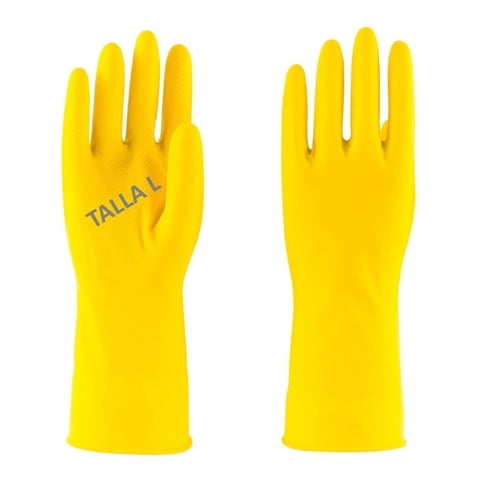 Genérico - Guante De Latex Limpieza Multiuso Lavandería Talla L