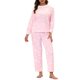 thumbnail image 1 of INSPIRE CHIC Conjunto de Pijamas de Felpa de Franela Cálida con Tops de Corazón y Estrella para Mujer con Pantalones L Rosa, 1 of 4