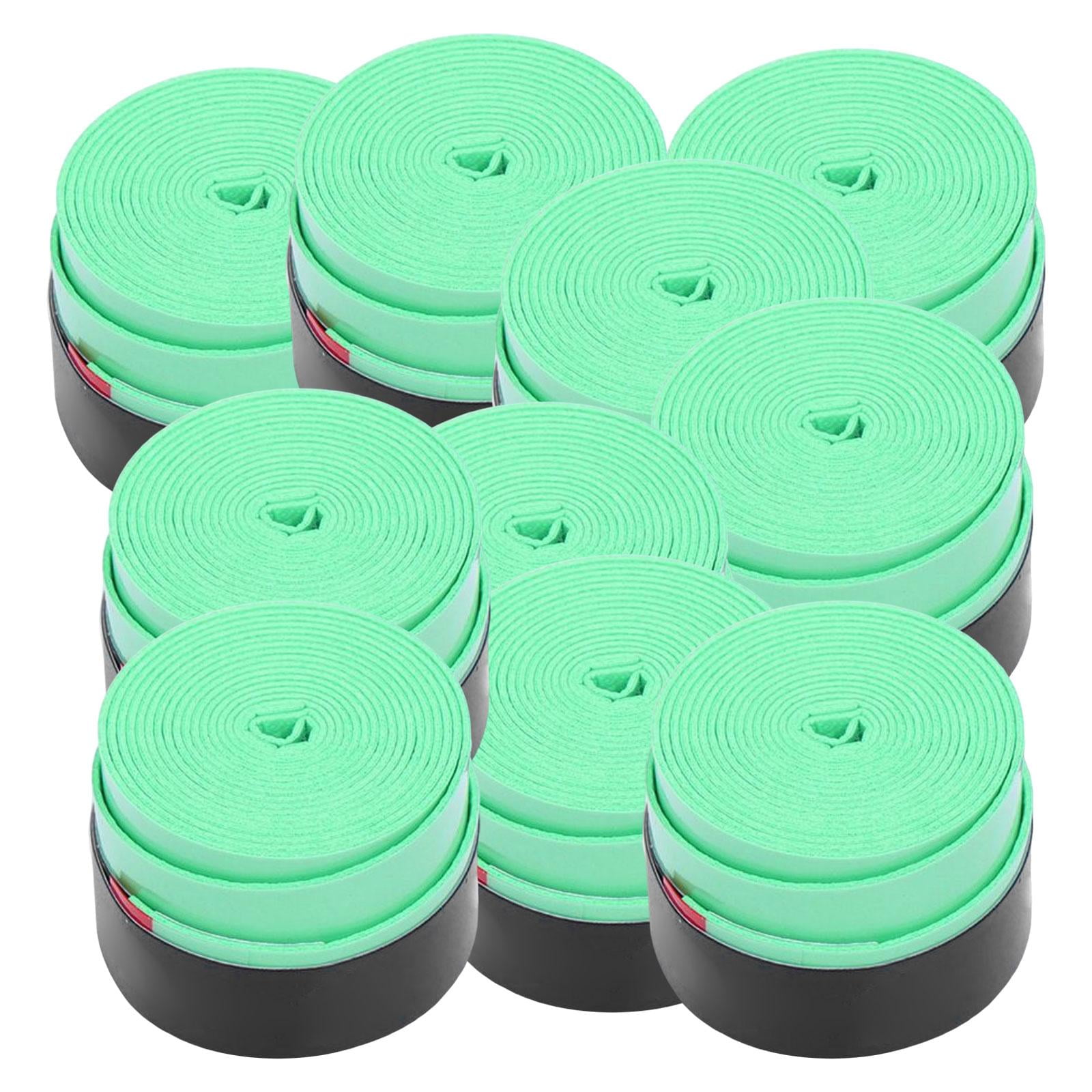 Magideal - Paquete De 10 Empuñaduras De Raqueta De Tenis, Empuñaduras De Bádminton, Reemplazo De Sobregrips De Raqueta De Tenis, Empuñaduras De Raqueta De Squash Verde