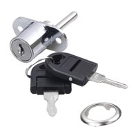 Bothyi - Cerradura De Émbolo Para Gabinete, Cerradura De Émbolo Para Puerta Corredera, Escritorio, 19Mm, Plateado