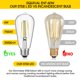thumbnail image 5 of Paquete de 6 bombillas LED Gozelux Vintage Edison, 6 W, 5000 K, regulables, E26, 5 of 7