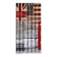 thumbnail image 1 of Cortina de ducha con banderas de países del Reino Unido y Estados Unidos, juego de cortina de baño con ganchos, tamaño 36 x 72 pulgadas, 1 of 3