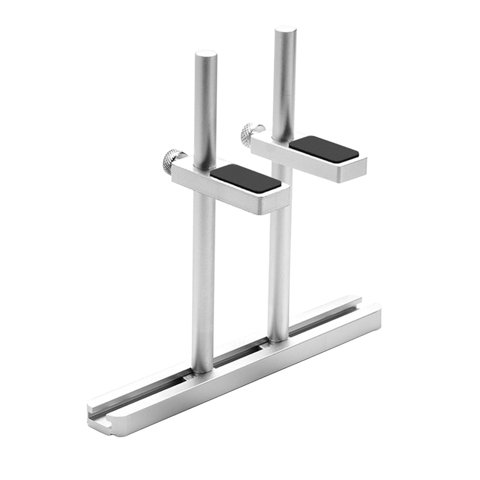 Magideal - Soporte De Gpu Con Doble Abrazadera, Soporte De Sujeción Para Tarjeta De Video, Fácil Instalación, Soporte Para Gpu Para Tarjeta Gráfica, Soporte Para Plateado 12Cm