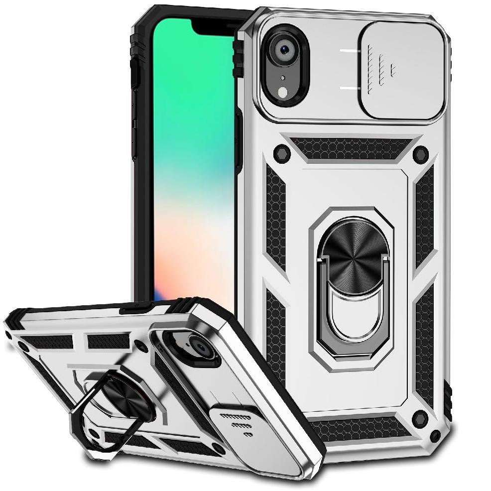 Estuche Gangxun Para Iphone Xr, Soporte Giratorio 360°, Estilo Mecánico Y Magnético