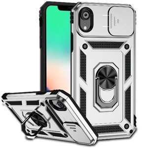 Estuche Gangxun Para Iphone Xr, Soporte Giratorio 360°, Estilo Mecánico Y Magnético