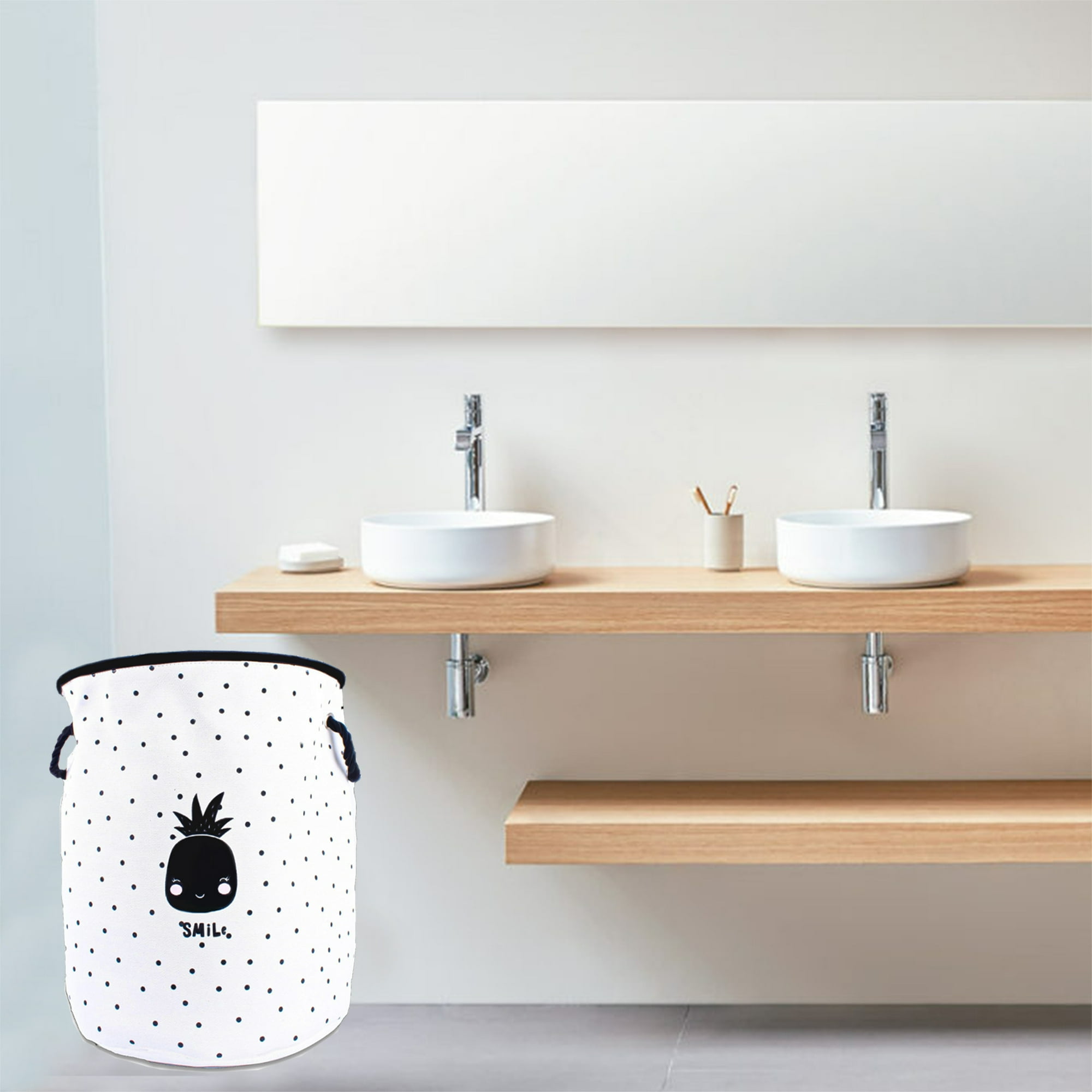 Mallorca - Cesta Decorativa Para Ropa Piña Smile