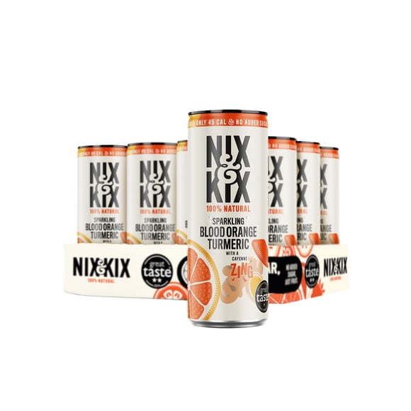 Nix & Kix Agua Naranja Sanguina y Cúrcuma 24 x 250 ml