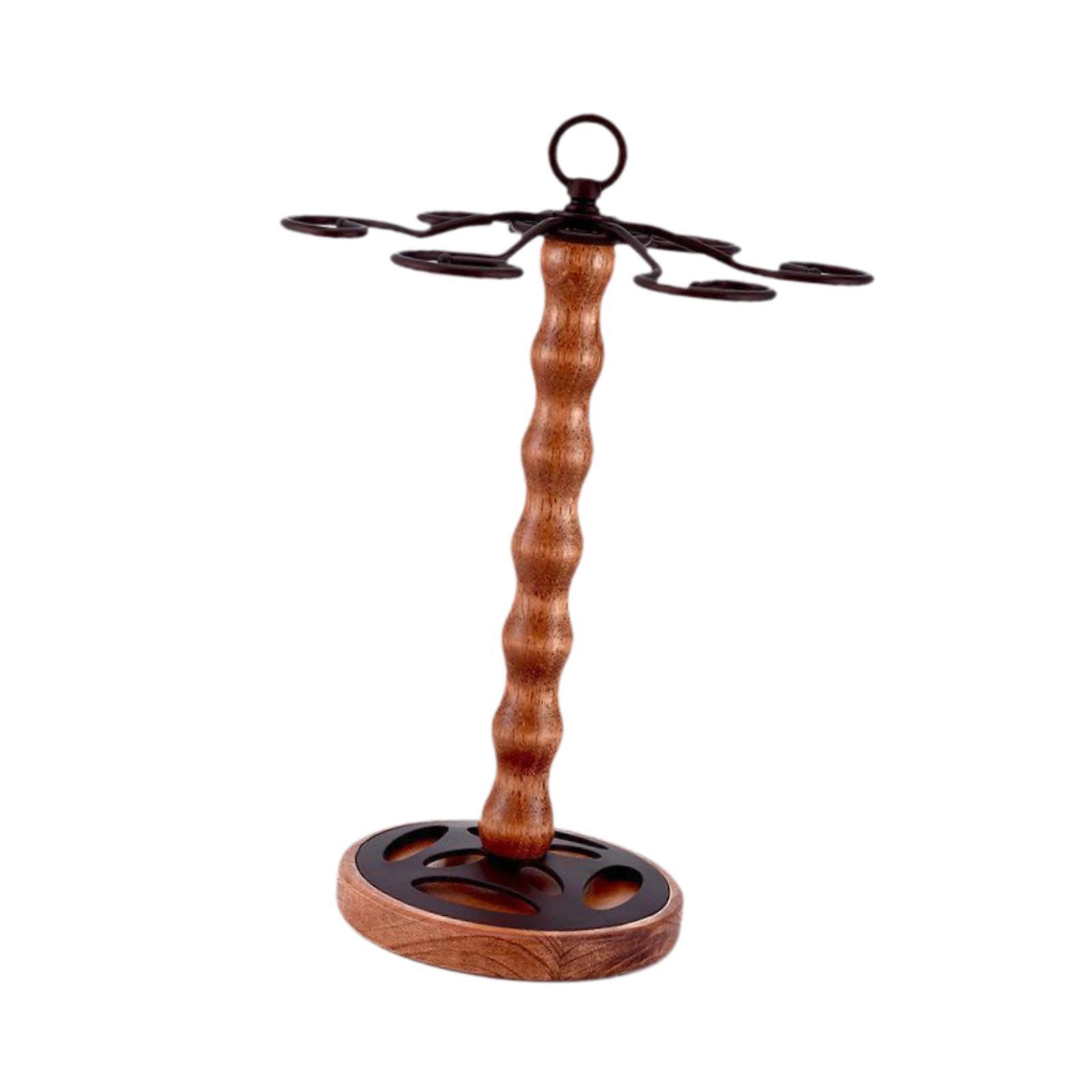 Magideal - Soporte Organizador Para Copas De Vino, Estante De Secado Para Copas De Vino, Base De Madera, Organizador Colgante, Soporte Para Copas De Vino Montado