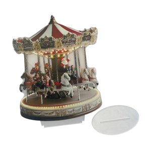 Magideal - Carrusel De Navidad 2D, Escultura Acrílica, Decoración Del Hogar, Mesa Central, Estatuilla, Estatua Para Navidad, Regalos Del Día De San Valentín Para