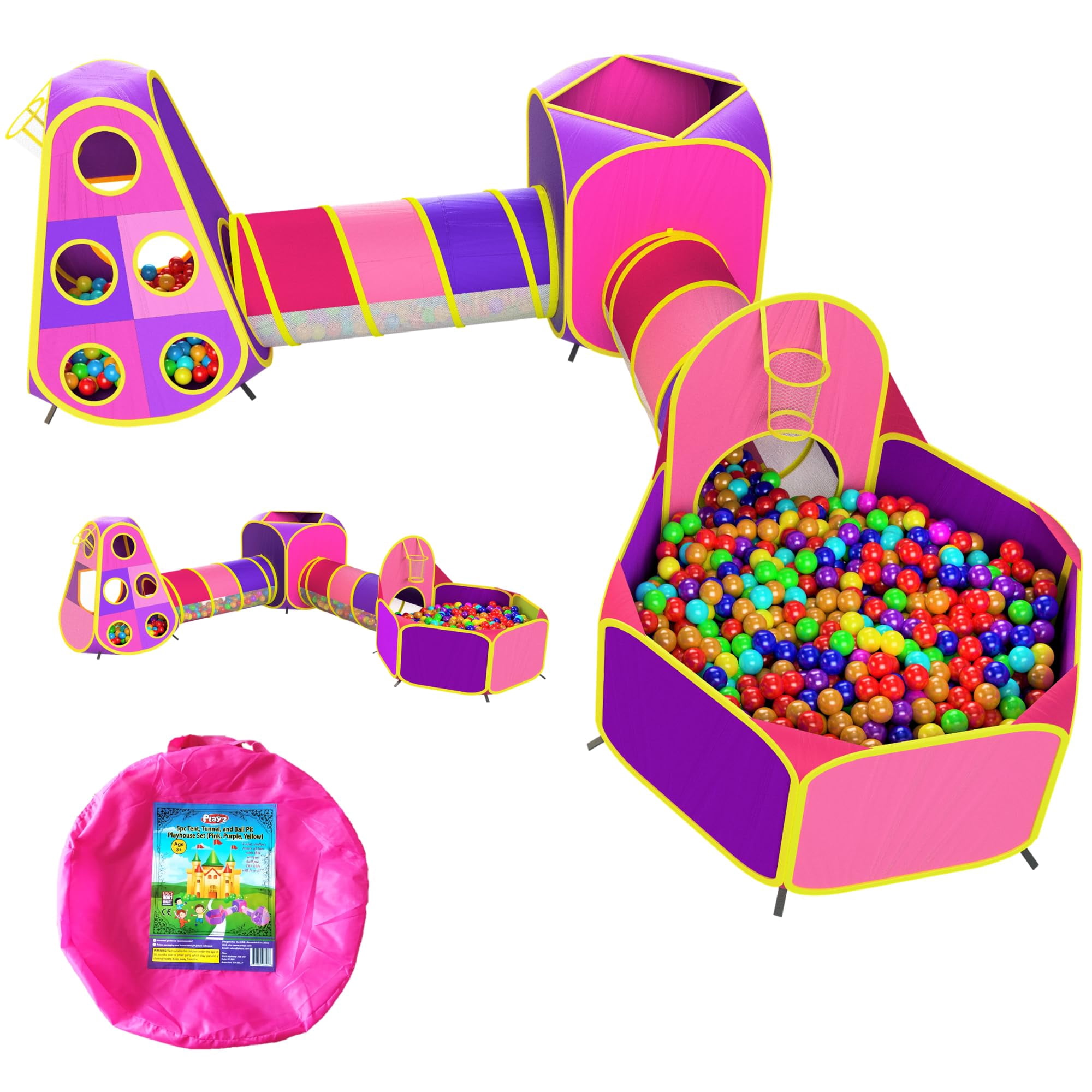 Tienda De Campaña Playz Kids Princess, Piscina De Bolas, Túnel Y Diana