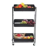 Genérico - Carro Organizador Almacenaje Cocina 3 Estante Ruedas Plegable