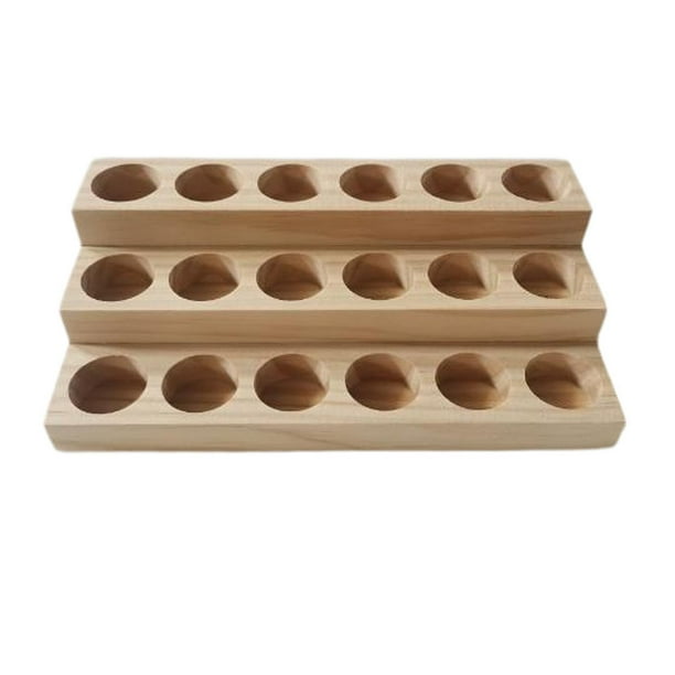 Caja de almacenamiento de aceites esenciales de 3 niveles, mesa con 18 ranuras, organizador de esmalte de uñas, estante pequeño, soporte de exhibición