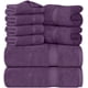 thumbnail image 1 of Juego de toallas Utopia Towels, 8 unidades, 600 g/m², 100% algodón, color ciruela, 1 of 9