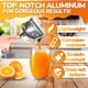 thumbnail image 2 of Extractor de jugo de fruta fresca de aleación de aluminio - prensadora de jugo de mano, agarre ergonómico antideslizante, fácil de usar y limpiar, 23.5cmLength con capacidad de 0.6L - extrac, 2 of 3