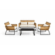 thumbnail image 1 of Juego Terraza Beige Sofá + Sillas + con Mesa Vidrio- Completo 4 Piezas, 1 of 9