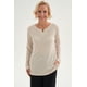 thumbnail image 1 of Polera Mujer Lisa Manga Roll Up Beige, 1 of 4