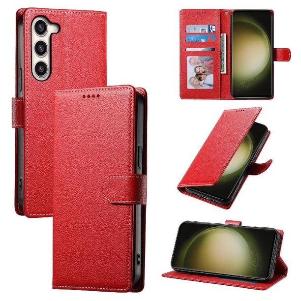Funda para FOXDOCK Samsung Galaxy S23 Plus– Cuero Premium, 3 ranuras para tarjetas, Protección contra impactos