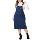 thumbnail image 1 of Agnes Orinda Vestido de Tirantes de Mezclilla con Tirantes para Mujer de Talla Grande, Falda de Jean Distressed Racerback 2X Azul Oscuro, 1 of 6