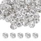 thumbnail image 1 of 100 piezas de cuentas de estrás de 4 mm para hacer joyas, cuentas de disco brillantes, cuentas de arcilla con brillo de diamante para collar, pulsera, Navidad, blanco, 1 of 7