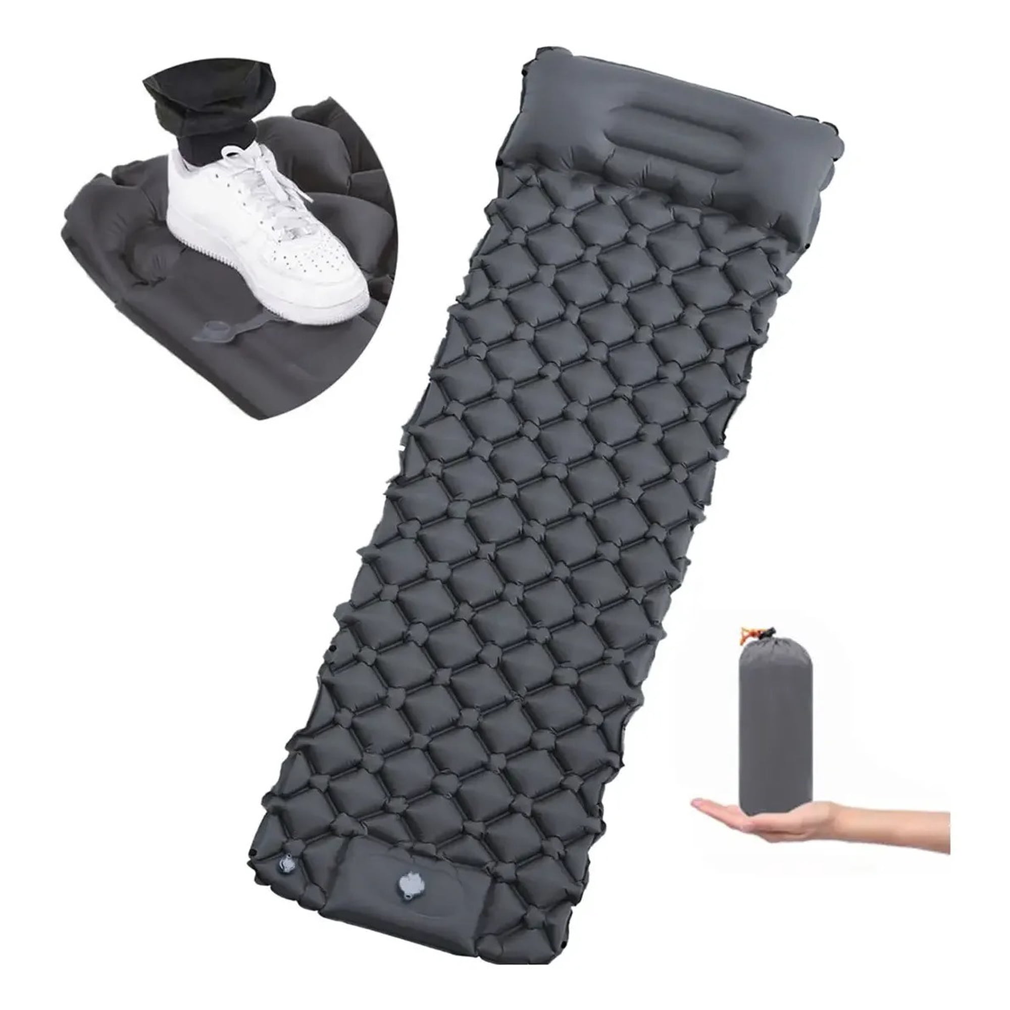 Genérica - Colchoneta De Dormir Inflable 190cm*60cm Con Bomba De Pie Viaja Camping