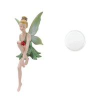 Ioensy - Sentado Fairy Figurine Resin Plant Decor Para Gabinete De Patio Afuera De Colorido