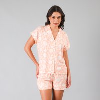 Set Top Camisero + Short Flores Mujer 33845-243