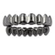 thumbnail image 1 of Parrillas Chapadas En Oro De 18 Quilates Juego De Parrilla De 8 Dientes Accesorios De Vampiro De Halloween Negro, 1 of 3