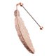 thumbnail image 2 of Marcapáginas De Metal Con Plumas, Marcapáginas Con Gancho Y Cuentas Para Niños, Amantes De Los Libros, Oro Rosa, 2 of 3