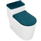 thumbnail image 1 of suxuMhao Juego de Fundas para Asiento de Inodoro, Juego de 2 Piezas Elástico y Esponjoso para Tapa de Tanque de Agua de Inodoro y Tapa de Inodoro, Ajuste Universal Verde Oscuro Talla Única,, 1 of 4