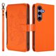 thumbnail image 2 of Funda Cartera Mariposa para [Samsung Galaxy S24] con Soporte y Cremallera Naranja, 2 of 6