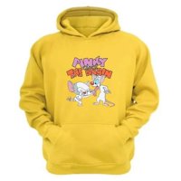 Genérico - Polerón Canguro Pinky Y Cerebro Amarillo Talla Xl Unisex