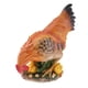 thumbnail image 3 of Gallina de resina artificial Figura de gallina Decoración para el hogar Gallina de forrajeo con pollito, 3 of 5