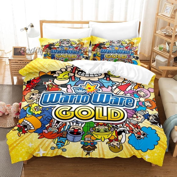 WarioWare Get It Together! Bedding Set Bed Set Aldult Kid Bedroom Duvetcover Sets 3