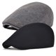 thumbnail image 1 of Gorra Newsboy FEINION para hombre, 100% algodón, color negro/gris oscuro, 1 of 7