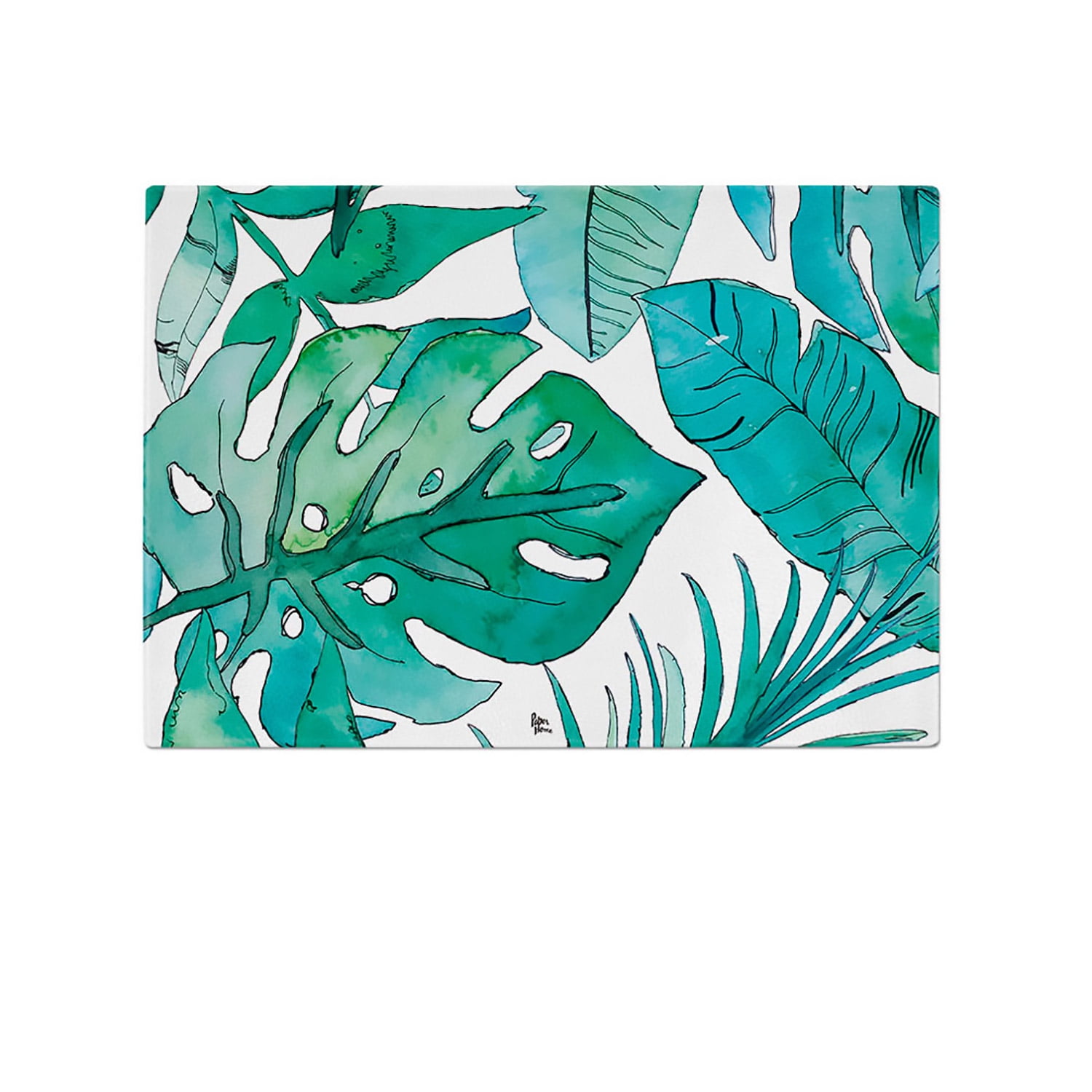 Paper-home - Tabla Para Cortar O Picar De Vidrio 28,5 X 20 Cm Botánico