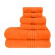 thumbnail image 1 of Juego de toallas BOUTIQUO, paquete de 6 paños de algodón para baño y manos, color naranja, 1 of 4