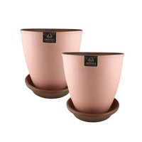 Pottery - Set De 2 Maceta Zafiro 17Cm Rosa Nautica Y Sus Platos