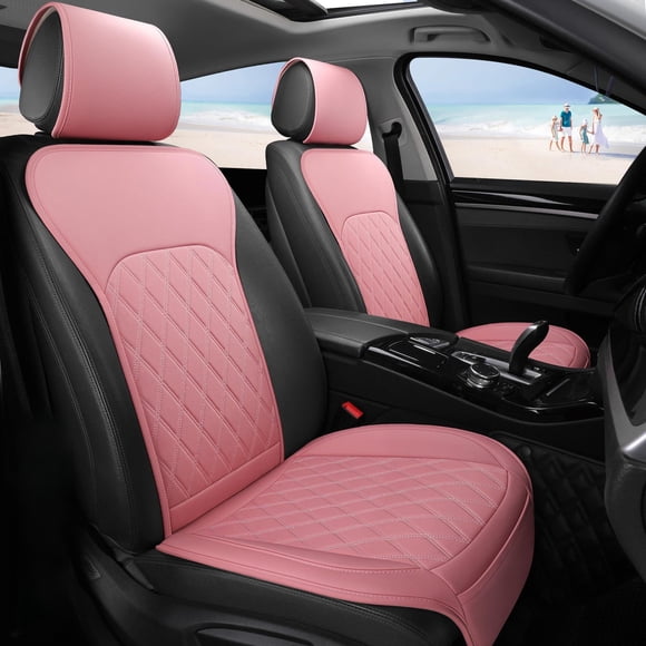 Fundas de Asiento para Auto Sanwom Rosa 2 Piezas Impermeables Antideslizantes