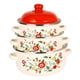 thumbnail image 5 of Juego De 3 Ollas Esmaltadas Antiadherentes Para Cocina De Restaurante, Color Rojo, 5 of 5