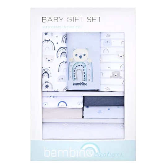 Bambino Mio - Pack 12 Piezas Mantas Toallas Mudador Bebe Bambino - Azul
