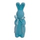 thumbnail image 2 of Figura De Conejo De Pascua Flocado, Adorno De Conejo Para Estantería, Mesa De Festival, Color Azul, 2 of 3