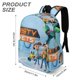thumbnail image 3 of Rusty Rivets-theme Backpack, Campus style schoolbag Bookbag with Adjustable Shoulder Straps And Large Zip Compartment, Unisex Travel Bags.42x30x15cm, 3 of 6