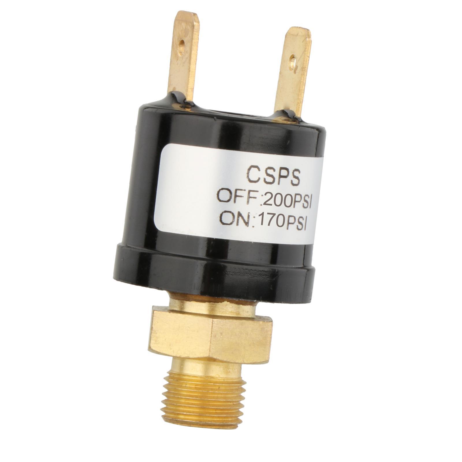 Magideal - Válvula Interruptora De Control De De Compresor De Servicio , Cobre, Interruptor De De Bocina De Aire. , 170 Psi 170-200 Psi
