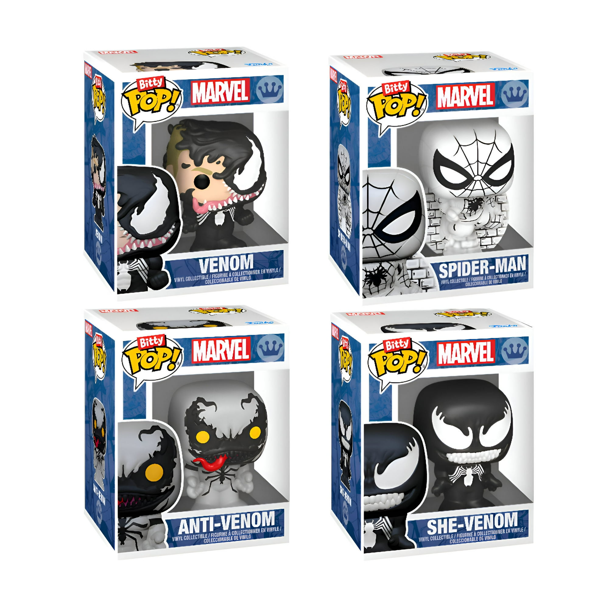 Figura Coleccionable Funko Bitty Pop Marvel Spider-man Venom 4 Piezas