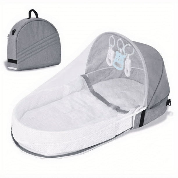 Baby Portable Crib Lounge Chair, Baby Travel Cot, Indoor And Outdoor Foldable Carry Cot , For 0-18 Months Baby
