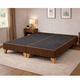thumbnail image 2 of Base Cama 2 Plazas LORE Felpa Premium Café / Reforzada Con Patas De Madera, 2 of 3