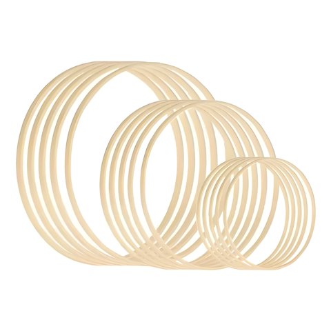 Genérico - 15 Aros Bambú Para Atrapasueños Y Manualidades