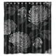 thumbnail image 1 of Cortina de ducha con diseño floral abstracto y divertido, ideal para el baño, con ganchos, tamaño 66 x 72 pulgadas, 1 of 3